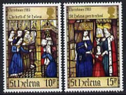St Helena 1983 Christmas perf set of 2 unmounted mint, SG 423-24