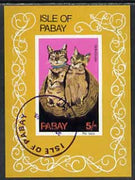Pabay 1969 Cats imperf m/sheet (5s value showing Abyssinian) cto used