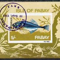 Pabay 1969 Fish 5s (Stickleback) imperf m/sheet cto used