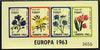 Pabay 1963 Europa Flowers imperf sheetlet containing set of 4 values unmounted mint (Rosen PA11)