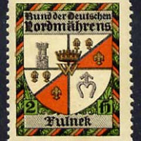 Cinderella - Perf label inscribed and showing Arms of Fulnek
