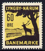 Cinderella - Denmark 60 ore Railway stamp for Lyngby-Naerum, unmounted mint
