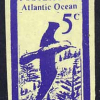 Cinderella - Possesion Is 5c imperf label showing bird in flight unmounted mint