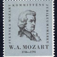Cinderella - Perf label Mozart Jubilee Committee with portrait of Mozart unmounted mint