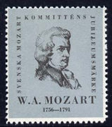 Cinderella - Perf label Mozart Jubilee Committee with portrait of Mozart unmounted mint