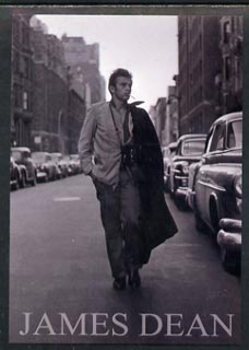 Postcard - Publicity postcard showing James Dean in black & white (BP Posters), unused and pristine
