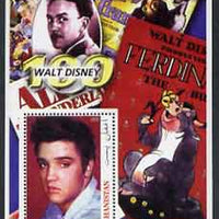 Afghanistan 2003 Walt Disney & Elvis #2 perf souvenir sheet unmounted mint