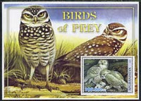 Afghanistan 2001 Birds of Prey #1 (Owl) perf souvenir sheet unmounted mint