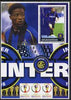 Afghanistan 2001 Football #1 (Inter Milan - Ronaldo) perf souvenir sheet unmounted mint