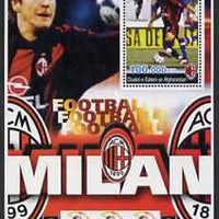 Afghanistan 2001 Football #2 (AC Milan - Shevchenko) perf souvenir sheet unmounted mint