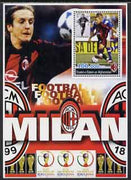 Afghanistan 2001 Football #2 (AC Milan - Shevchenko) perf souvenir sheet unmounted mint