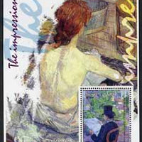 Afghanistan 2001 The Impressionists - Toulouse-Lautrec #1 perf souvenir sheet unmounted mint