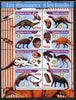 Congo 2004 Dinosaurs & Fossils #1 perf sheetlet containing 8 values (each with Rotary & Scout Logos) unmounted mint