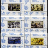 Batum 1995 Prehistoric Animals set of 6 perf sheetlets unmounted mint