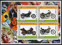 Djibouti 2005 Harley Davidson Motorcycles perf sheetlet containing 4 values unmounted mint