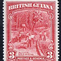 British Guiana 1934-51 KG5 Gold Mining 3c P12.5 x 13.5 unmounted mint SG 290a