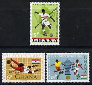 Ghana 1966 Black Stars Football Victory perf set of 3 unmounted mint SG 412-14