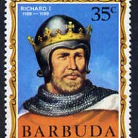 Barbuda 1970-71 English Monarchs SG 47 Richard I unmounted mint*