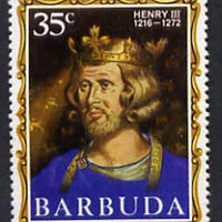 Barbuda 1970-71 English Monarchs SG 49 Henry III unmounted mint*