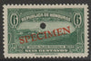 Honduras 1931 Tegucigalpa Palace 6c green optd SPECIMEN (20mm x 3mm) with security punch hole (ex ABN Co archives) unmounted mint as SG 322