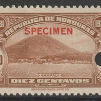 Honduras 1931 Amapala 10c brown,optd SPECIMEN (13mm x 2mm) with security punch hole (ex ABN Co archives) unmounted mint as SG 323*