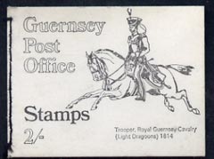 Guernsey 1969 2s Booklet (Royal Guernsey Light Dragoons) complete and pristine, SG SB1