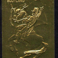 Eynhallow 1979 Napoleon on Horseback £1 value embossed in gold (imperf) unmounted mint