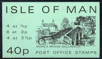 Isle of Man 1974 Monk's Bridge 40p Sachet Booklet (green cover) complete and pristine, similar to SG SB6