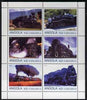 Angola 2000 Steam Locos #05 perf sheetlet containing set of 6 unmounted mint