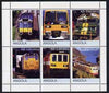 Angola 2000 Modern Trains #06 perf sheetlet containing set of 6 unmounted mint