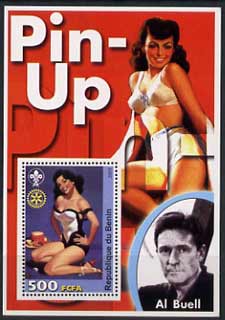 Benin 2003 Pin-Up Art of Al Buell perf m/sheet unmounted mint