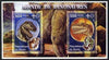 Benin 2002 World of Dinosaurs (& Minerals) perf m/sheet containing 2 values each with Scout Logo, unmounted mint