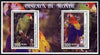 Benin 2002 Parrots perf m/sheet containing 2 values each with Scout Logo, unmounted mint