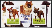 Benin 2002 World of Dogs imperf m/sheet containing 2 values each with Scout Logo, unmounted mint