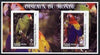 Benin 2002 Parrots imperf m/sheet containing 2 values each with Scout Logo, unmounted mint
