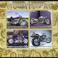 Congo 2005 Japanese Motorcycles #01 perf sheetlet containing set of 4 unmounted mint