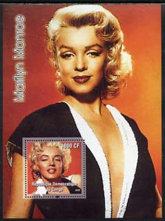 Congo 2005 Marilyn Monroe perf s/sheet #01 unmounted mint