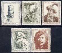 Netherlands 1956 Cultural & Social Fund - Birth Anniversary of Rembrandt perf set of 5 unmounted mint, SG 826-30