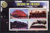 Somalia 2002 Trains of France #2 perf sheetlet containing 4 values with Rotary Logo, unmounted mint