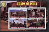 Somalia 2002 Trains of India #2 perf sheetlet containing 4 values with Rotary Logo, unmounted mint