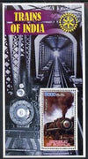 Somalia 2002 Trains of India #2 (2-6-4 Class) perf s/sheet with Rotary Logo in background, unmounted mint
