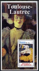 Somalia 2002 Toulouse-Lautrec Paintings perf s/sheet unmounted mint