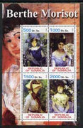Somalia 2002 Berthe Morisot Paintings perf sheetlet containing 4 values, unmounted mint