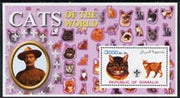 Somalia 2002 Domestic Cats of the World perf s/sheet #04 with Scout Logo & Baden Powell in background, unmounted mint