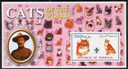Somalia 2002 Domestic Cats of the World perf s/sheet #07 with Scout Logo & Baden Powell in background, unmounted mint