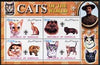 Somalia 2002 Domestic Cats of the World perf sheetlet #12 containing 4 values each with Scout Logo, unmounted mint
