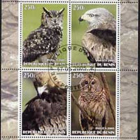 Benin 2005 Birds of Prey perf sheetlet containing 4 values cto used