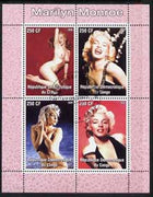 Congo 2005 Marilyn Monroe perf sheetlet #01 containing 4 values fine cto used