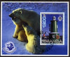 Rwanda 2005 Lighthouses perf m/sheet #02 with Scout Logo, background shows Polar Bears & Roald Amundsen, fine cto used