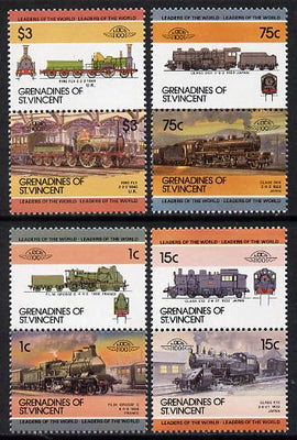 St Vincent - Grenadines 1985 Locomotives #3 (Leaders of the World) set of 8 unmounted mint SG 351-8